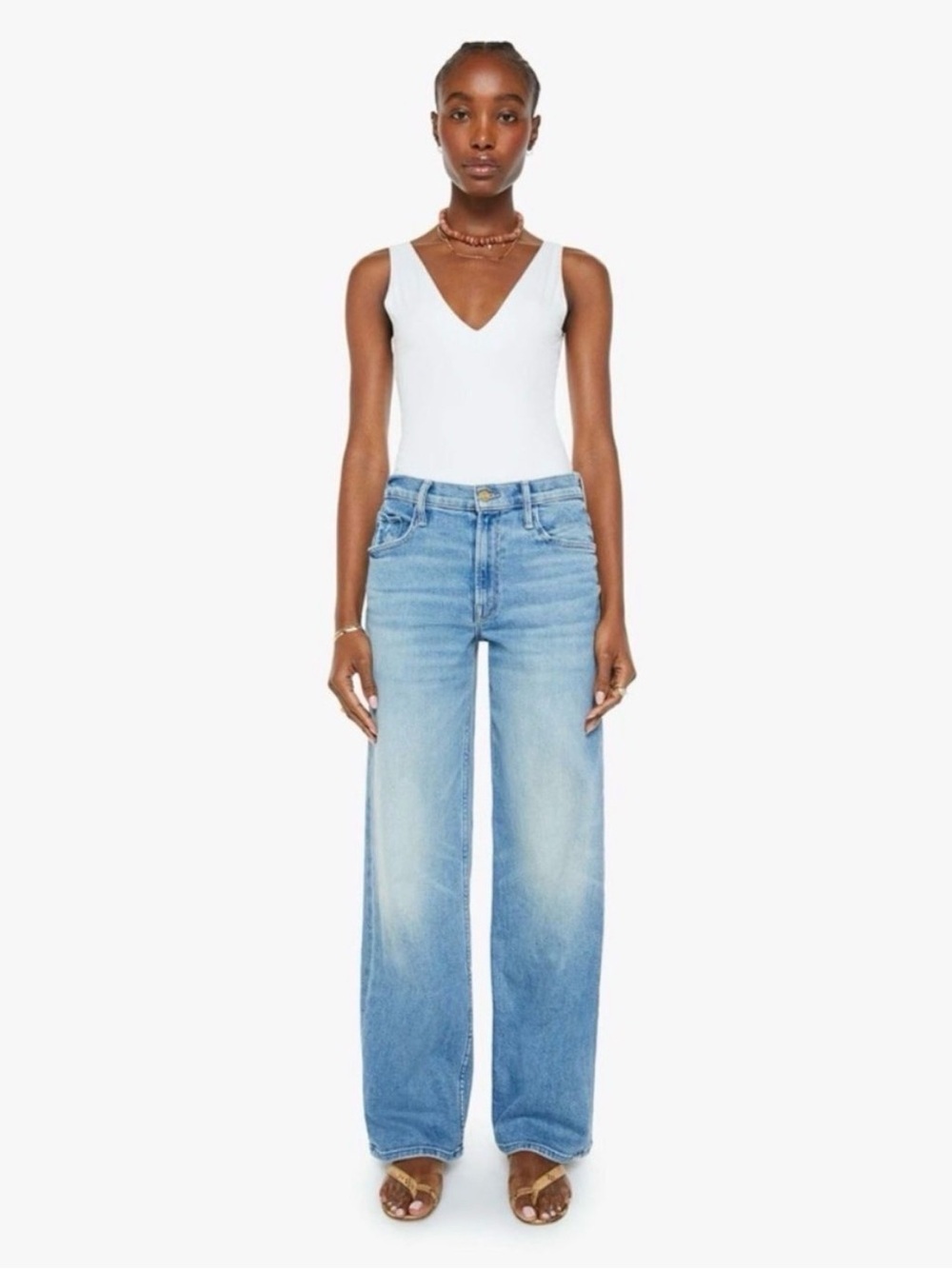 MOTHER The Spinner Wide Leg Jeans // Glow Up